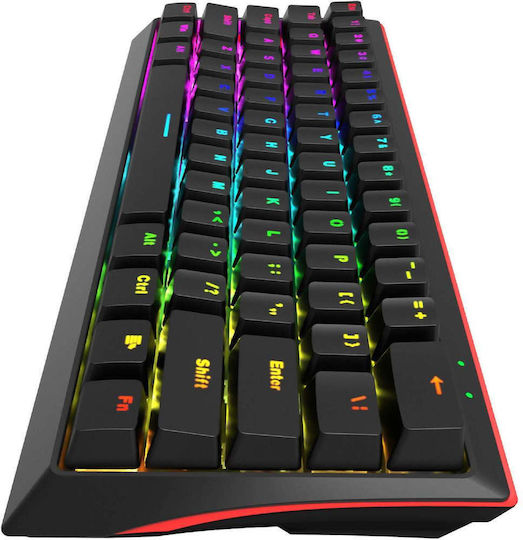 Marvo KG962 Gaming Mechanical Keyboard 60% with Custom Red switches and RGB lighting (English US)