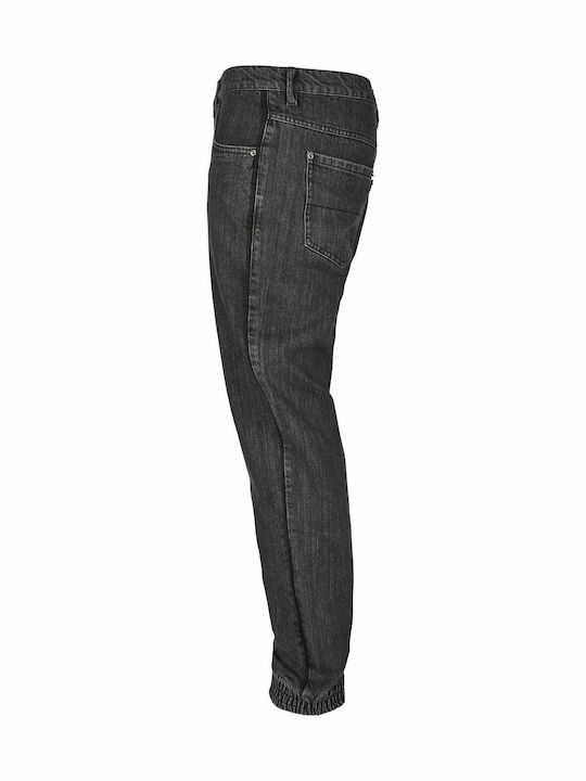 Ανδρικό Παντελόνι Τζιν με Loose Εφαρμογή Acid Washed Black