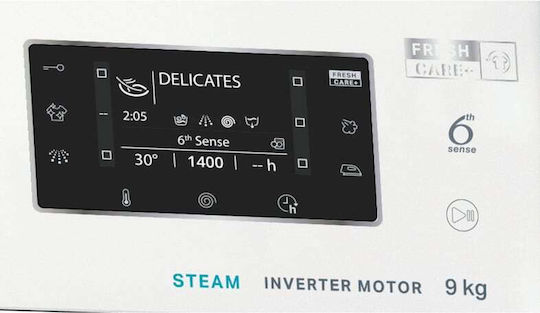 Whirlpool Washing Machine 9kg with Steam Technology 1400 Rounds FreshCare+ FFD 9469 BCV EE