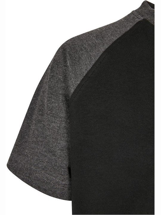 Παιδικό T-shirt Μαύρο Raglan Contrast Tee