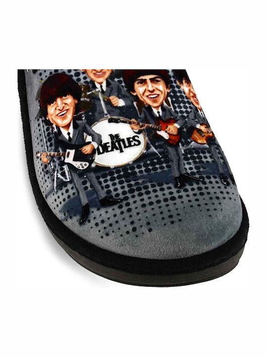 Memory Foam Men's Slippers Grey Anatomical
