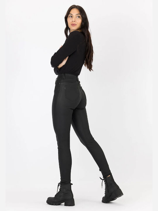 TIFFOSI LEATHER TYPE TROUSERS 36702 BLACK