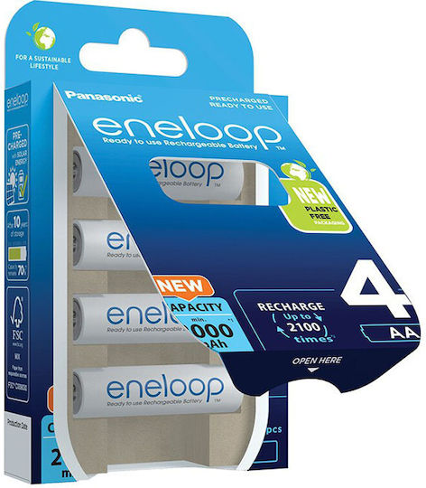 Panasonic Eneloop Επαναφορτιζόμενες Μπαταρίες AA Ni-MH 2000mAh 4τμχ