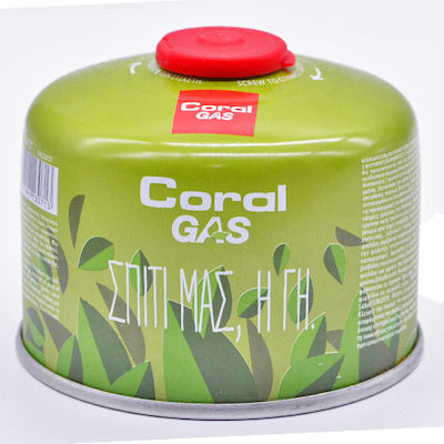 Coral Gas Φιάλη Υγραερίου για Γκαζάκι με Βαλβίδα Ασφαλείας 230gr