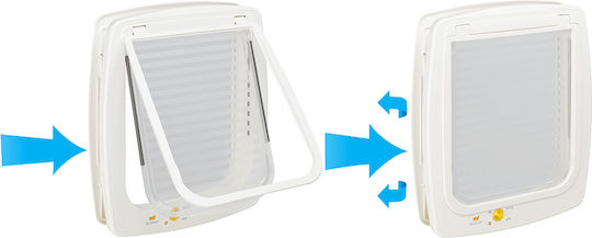 Ferplast Swing 15 Door Dog & Cat 41.2x48.2x9.6εκ. made of Plastic in White Color 41.2 x 48.2 x 48.2cm