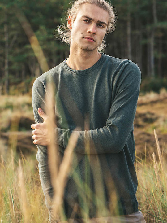 Langarm-Pullover Khaki