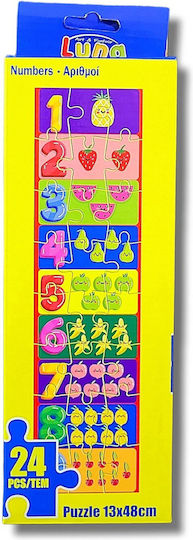 Παιδικό Puzzle Πύργος με Αριθμούς για 3+ Ετών 24pcs Luna