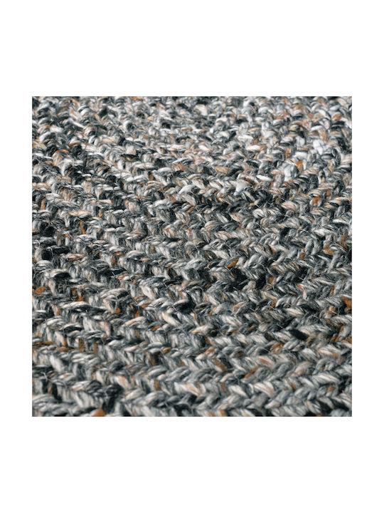 Viokarpet Marivan Handgefertigt Teppich Rechteckig Sommer Synthetisch,Polyester/Cotton/Leather Charcoal / Mustard