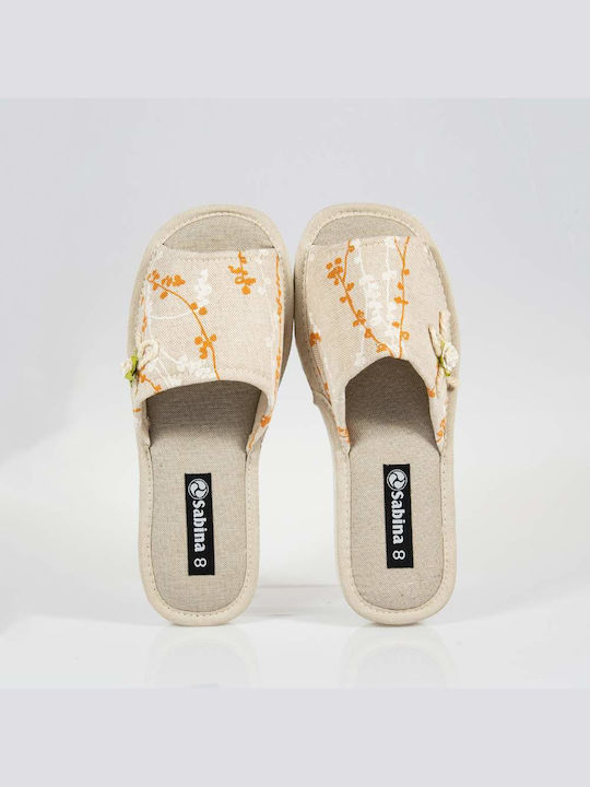 SABINA SA133 BEIGE SLIPPERS