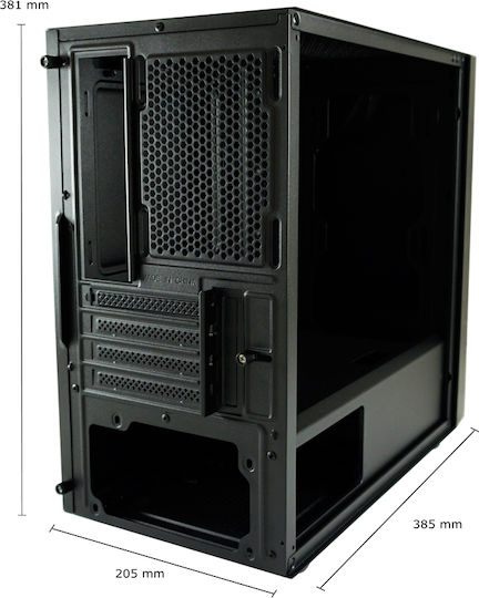 LC-Power 2016MB Midi Tower Κουτί Υπολογιστή Μαύρο
