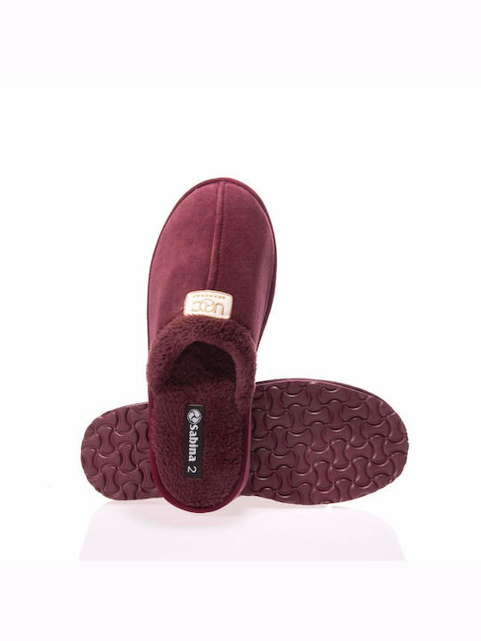 SABINA SA141 BURGUNDY SLIPPERS