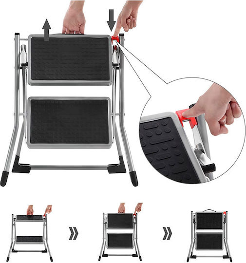 Songmics Step Ladder iron 2 Stair