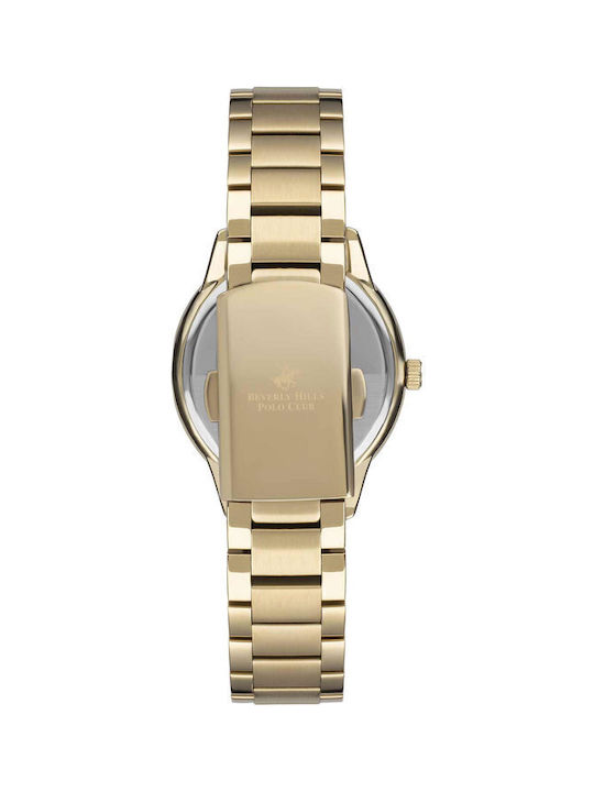 Beverly Hills Polo Club Diamonds Uhr mit Gold Metallarmband