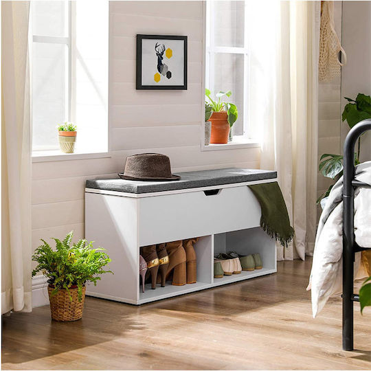 Ξύλινη με 1 Ράφι 100x30x48cm LHS21WT Ξύλινη με 1 Ράφι 100x30x48cm LHS21WT