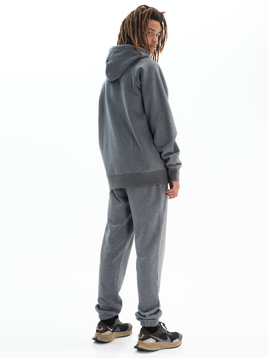 Basehit Men's Sweatpants with Rubber Gray