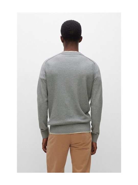 Hugo Boss Kesom Men's Long Sleeve Sweater Gray