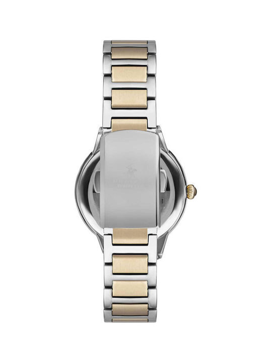 Beverly Hills Polo Club Diamonds Watch with Metal Bracelet