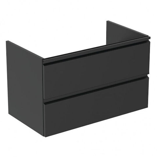 Ideal Standard Tesi T0050ZT Πάγκος χωρίς Νιπτήρα Μ60xΒ44xΥ49cm Μαύρος