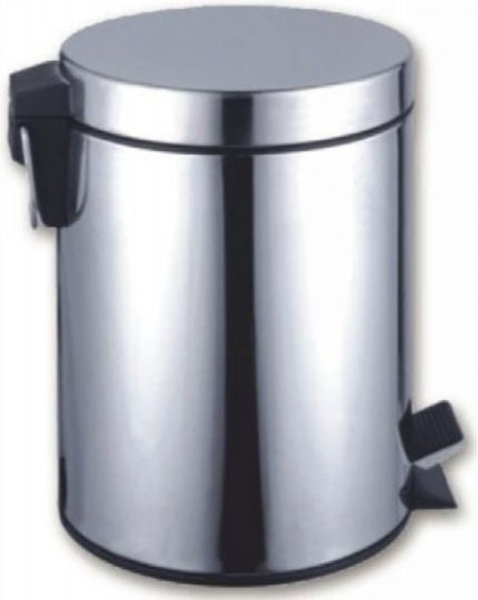 Viospiral Inox Bathroom Basket 12lt Silver