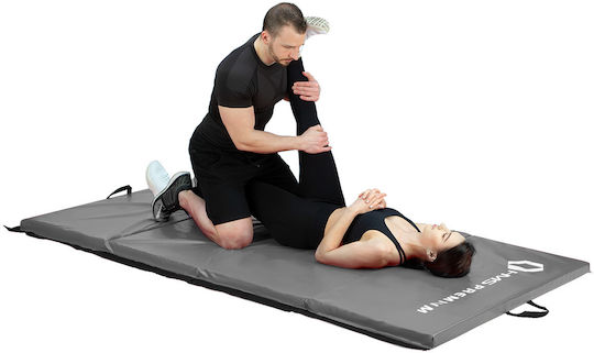 HMS MGS01 Foldable Exercise Mat Yoga Gray with Carry Strap 240x120x5cm