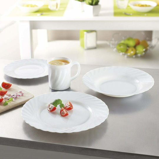 Luminarc Trianon Teller Suppe Glas Weiß mit Durchmesser 22.5cm