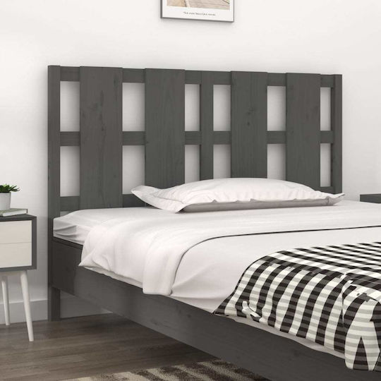 vidaXL Wooden Gray Bed Headboard 145.5x100cm
