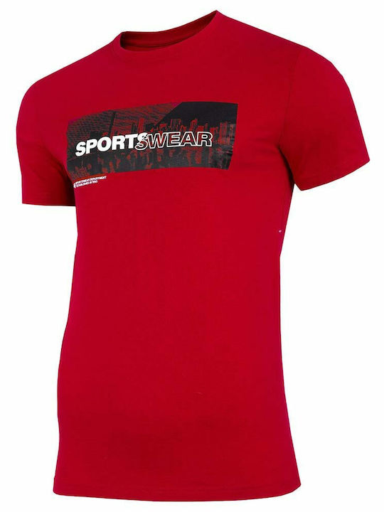 4F Men's Short Sleeve T-shirt Red