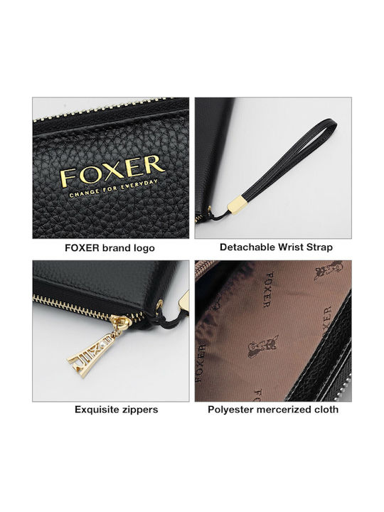 Large Leather Women's Wallet Classic with RFID Black