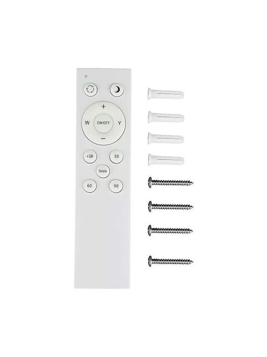 V-TAC Ceiling Mount Light 67cm White with Integrated LED and Remote Control