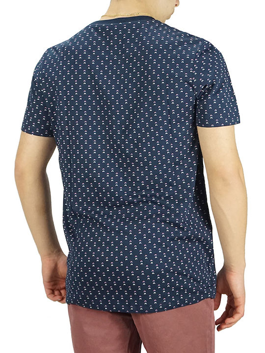 Jack & Jones Ανδρικό T-shirt Navy Μπλε με Στάμπα