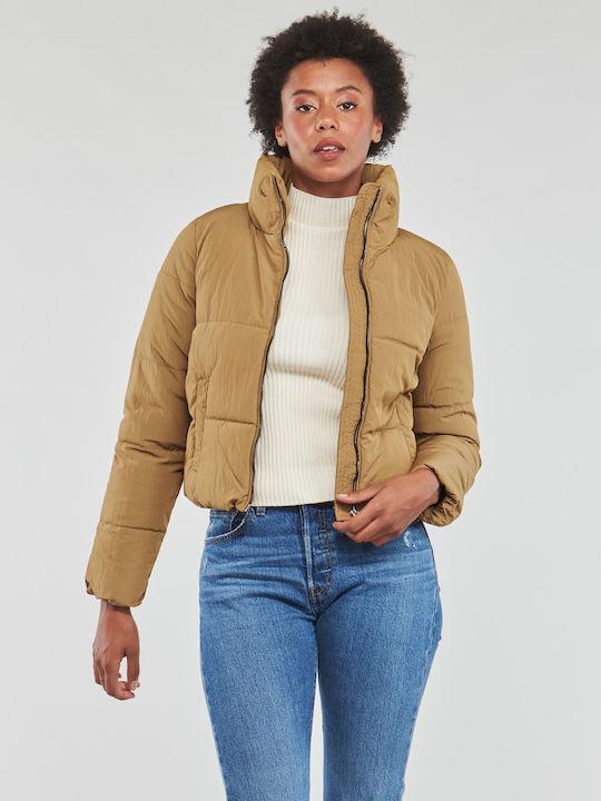 Kurz Damen Puffer Jacke für Winter Tigers Eye