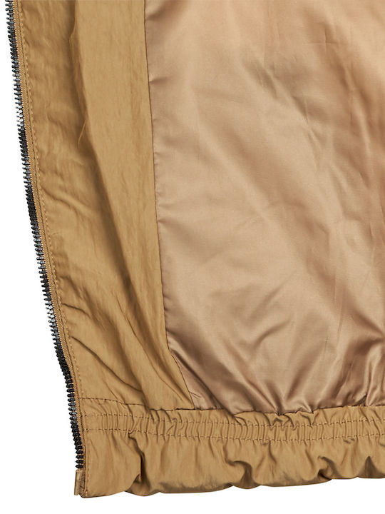 Kurz Damen Puffer Jacke für Winter Tigers Eye