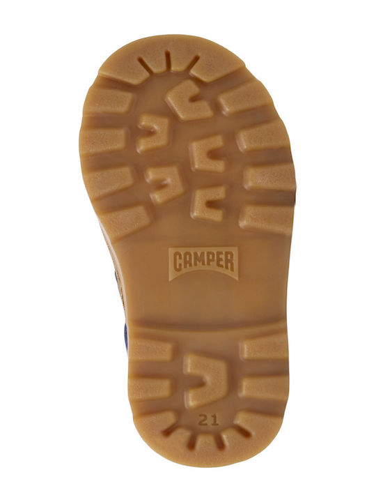 Brutus Leather Kids Boots with Zipper Blue