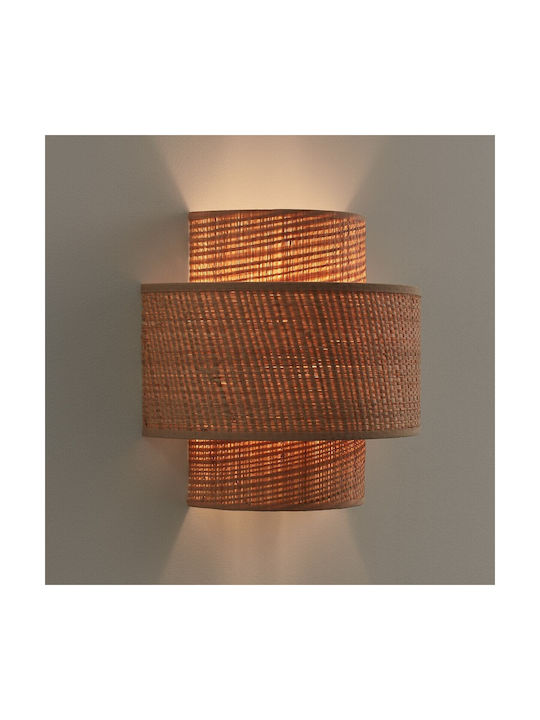 La Redoute Interieurs Raphia Leuchte Wand Beige 25x26cm