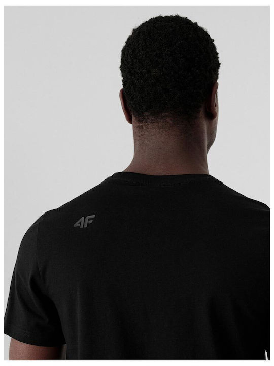 4F Men's T-Shirt Stamped Black