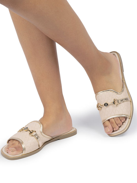 Piccadilly Damen Flache Sandalen in Beige Farbe