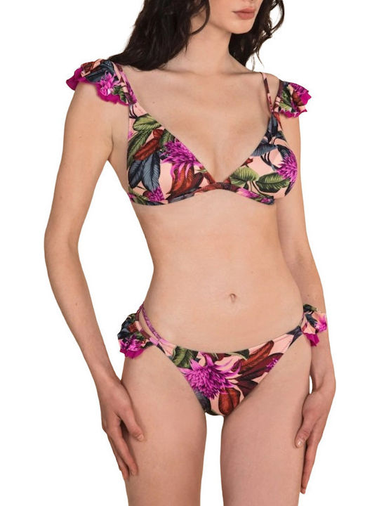 Set Bikini Triangle with Removable Padding Floral