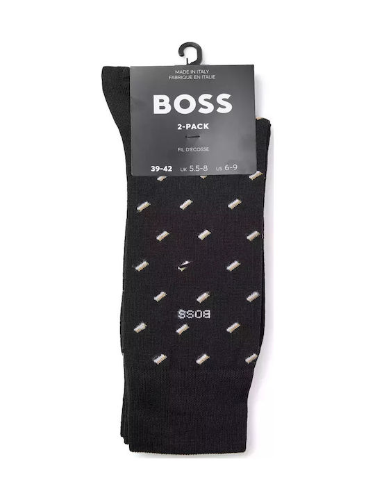 Boss Men's Patterned Socks Blue 2Pack