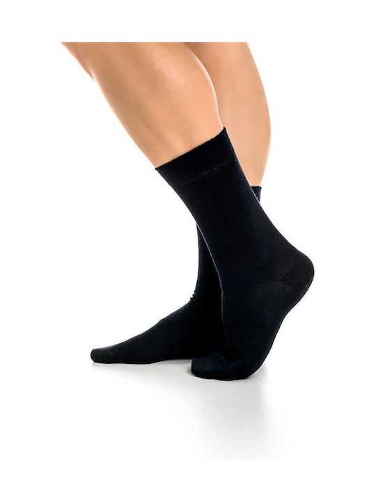 Inizio Men's Solid Color Socks Black