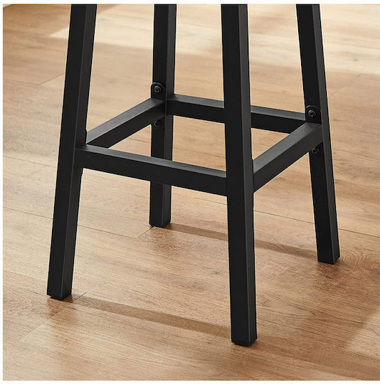 Scaune Bar Metal Gri 2buc 32x32x65buc