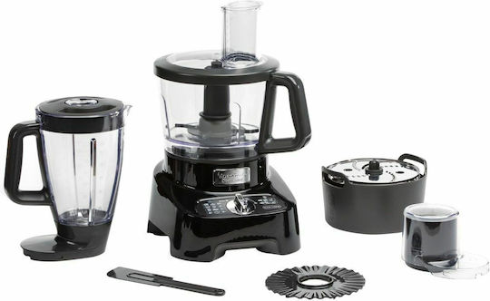 Moulinex Double Force FP821 Πολυμίξερ 1000W με Κάδο 3lt και Κανάτα Μπλέντερ Μαύρο