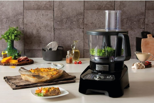 Moulinex Double Force FP821 Πολυμίξερ 1000W με Κάδο 3lt και Κανάτα Μπλέντερ Μαύρο
