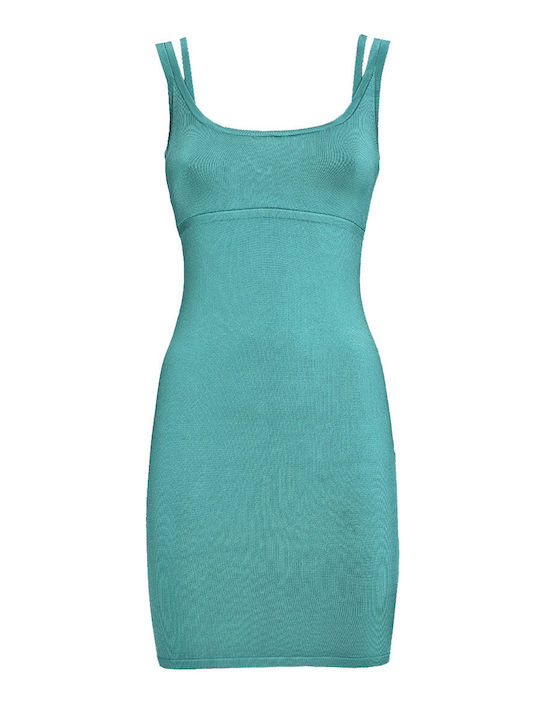Gemma Mirage Summer Mini Dress Turquoise