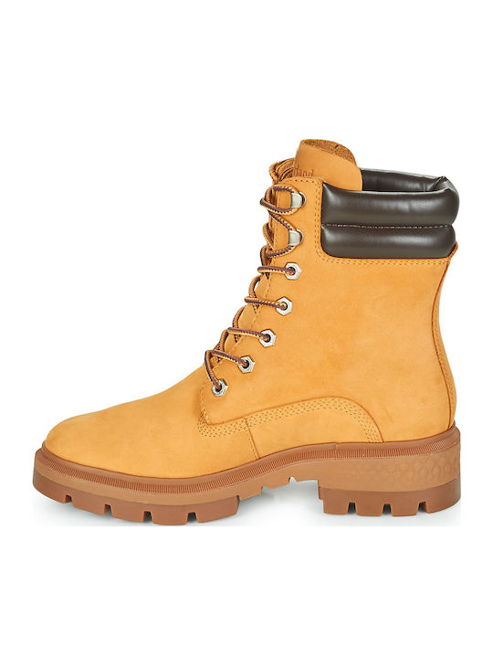 Cortina Valley 6 Inch Ghete Dama De Piele Galbene Ankle Boots
