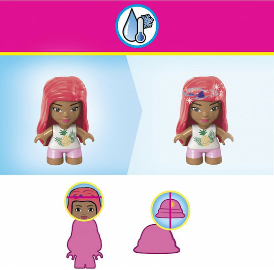 Mega Bloks Конструктори Barbie Beach Day Color Reveal за 4+ Години 16 Бройки