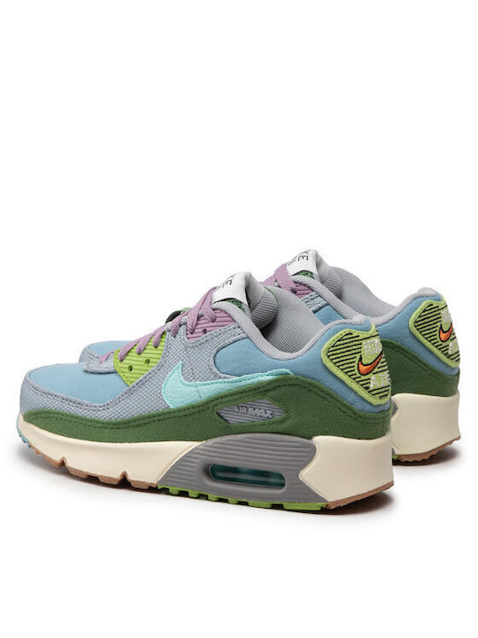 Air Max 90 Air Max 90 Детски маратонки Low Носени Синьо / Wolf Grey / Treeline / Copa