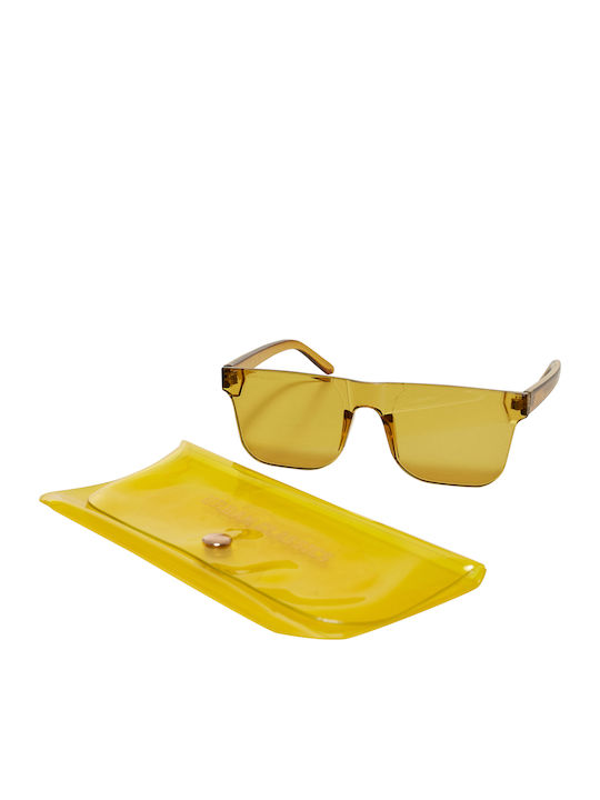 Urban Classics Honolulu Unisex Sunglasses with Plastic Frame Mustard TB5209-00985