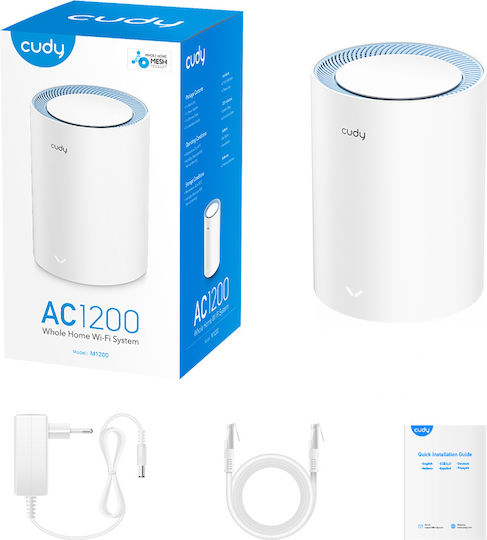 Cudy M1200 Access Point with Mesh Wi‑Fi 5 Dual Band (2.4 & 5GHz) Single Kit