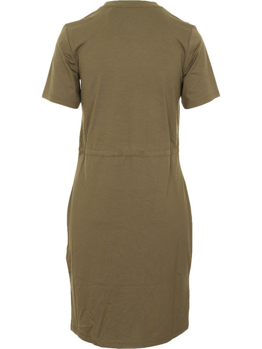 Summer Mini Dress with Tearing Beige