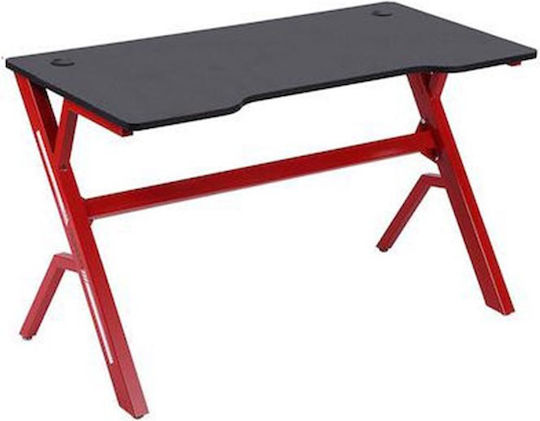 Γραφείο Gaming Ξύλινο Μαύρο με Μεταλλικά Πόδια 120x60x75εκ.